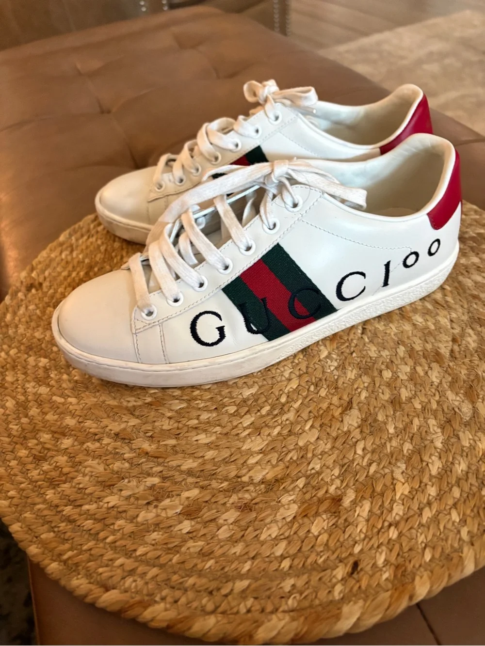 Gucci white leather